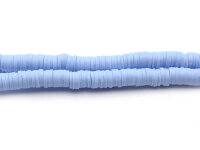 Afrikanische Vinylperlen aus Polymerton in hellblau 6 mm...