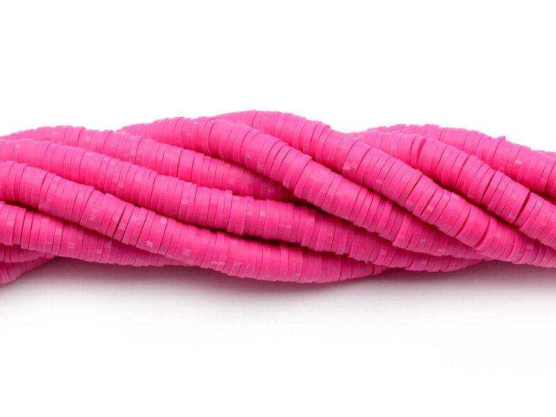 Afrikanische Vinylperlen aus Polymerton in magenta 6 mm ca. 400 Stück