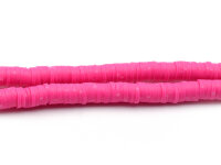 Afrikanische Vinylperlen aus Polymerton in magenta 6 mm...