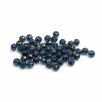 Glasschliffperlen in blau 4x3 mm 50 Stück