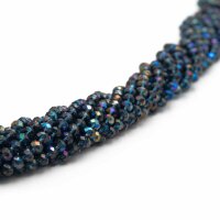 Glasschliffperlen in blau 4x3 mm 50 Stück