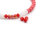 Glasschliffperlen in rot 4x3 mm 50 Stück