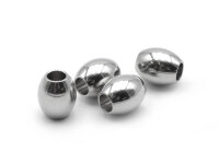 ovale Zwischenperlen aus 304 Edelstahl 7x6mm 4 Stück
