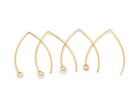 Ohrhaken aus 304 Edelstahl gold IP-Beschichtung V-Form 4...