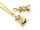 Anhänger Korkenzieher in antik goldfarben 27mm 4 Stück