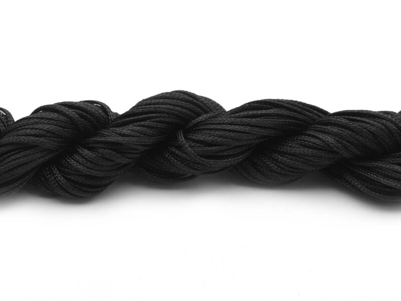 Nylonkordel in schwarz 1mm 24m