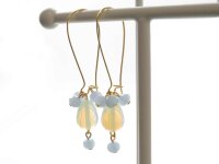 Perlen als Tropfen aus Opalite 15x10mm 2 Stück