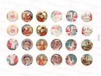 Motivbogen nostalgic Santa Claus für Cabochons...