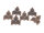 geometrischer Verteiler mit Strasssteineinfassungen in antik kupferfarben 6 Stück