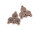 geometrischer Verteiler mit Strasssteineinfassungen in antik kupferfarben 6 Stück