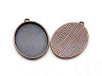 schlichte Fassungen für 40x30mm Cabochons in antik...