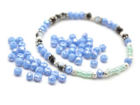 facettierte Glasschliffperlen in himmelblau 4x3 mm 50...