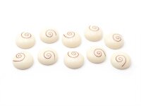Cabochons aus Acryl als Meeresmuschel 14mm in weiß...