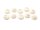 Cabochons aus Acryl als Meeresmuschel 14mm in weiß und braun 10er Set
