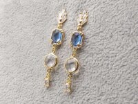 Anhänger 18k Gold beschichtet mit Schmuckstein 2...
