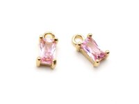 Anhänger mit rosafarbenen Schmuckstein 18 k Echtgold...
