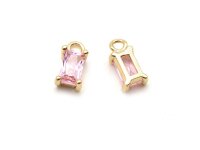 Anhänger mit rosafarbenen Schmuckstein 18 k Echtgold...