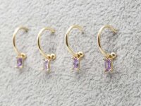 Anhänger 18 k Gold beschichtet mit einem violetten...