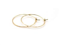Creolen mit 18K Goldbeschichtung aus Messing 19 mm 4...