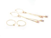 Creolen mit 18K Goldbeschichtung aus Messing 19 mm 4...