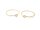 Creolen mit 18K Goldbeschichtung aus Messing 19 mm 4 Stück