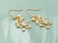 Ohrhaken 14K Goldbeschichtung mit 4mm Zirkonia und...