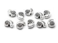 Zwischenperle als Meeresmuschel 10mm in antik...