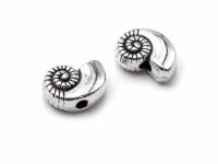 Zwischenperle als Meeresmuschel 10mm in antik...