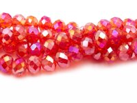 Glasschliffperlen in rot 6x4 mm 50 Stück