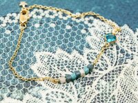 Glasschliffperlen als Würfel in stahlblau 2mm 50...