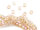 Glasschliffperlen als Würfel in beige irisierend 7mm 6 Stück