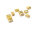 Perlen als Rechteck in goldfarben 6x2,5 mm 50 Stück