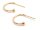 Ohrstecker Halbcreole Messing 18K Goldbeschichtung, 12 mm, 4 Stück