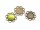florale Fassungen in antik bronzefarben für 14 mm Cabochons 4 Stück