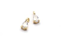 Anhänger 18 k Gold beschichtet mit klaren...