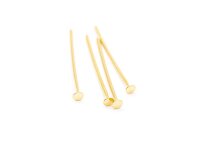 Nietstifte 18 k Gold beschichtet 20mm 10 Stück