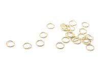 Biegeringe aus Messing mit 18k Gold beschichtet 5mm 20...