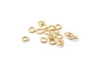 Biegeringe aus Messing mit 18k Gold beschichtet 3mm 20...