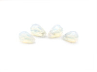 geschliffene Perlen als Tropfen aus Opalite 9,5 x 6mm 4...
