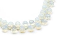 geschliffene Perlen als Tropfen aus Opalite 9,5 x 6mm 4...