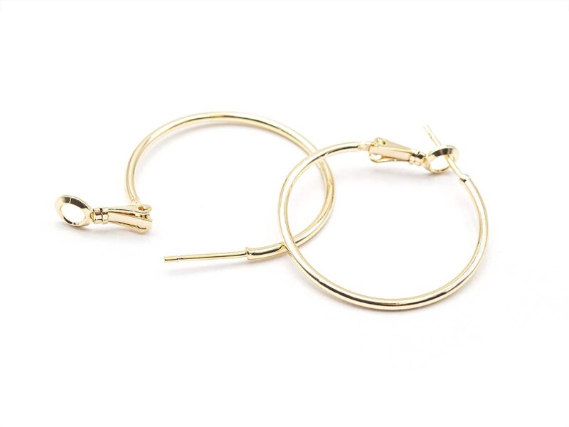 Creolen mit 18 k Gold beschichtet 30mm 2 Stück