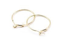 Creolen mit 18 k Gold beschichtet 30mm 2 Stück