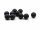 Perlen aus Achat in schwarz gefrostet 8mm 10 Stück