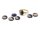 Resincabochons in blau und Holzoptik 12mm 8 Stück