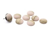 Resincabochons in rosa und Holzoptik 12mm 8 Stück