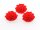 4 Cabochon Blumen in rot, 15 mm