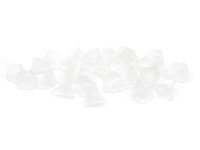 Perlen als Blüte gefrostet aus Acryl in weiß 50 Stück