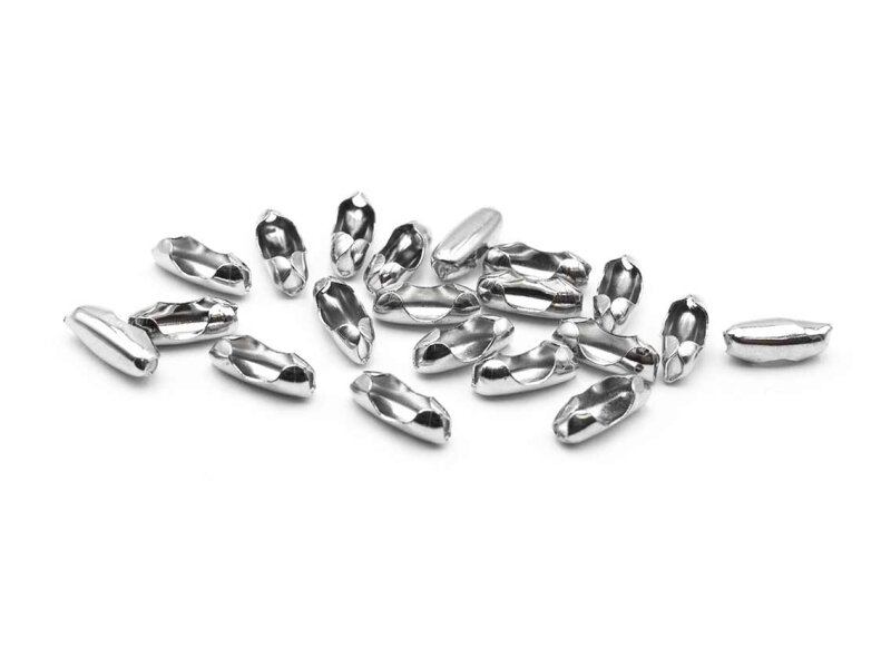 Verschlüsse für 2,4mm Kugelkette in platinfarben 20 Stück