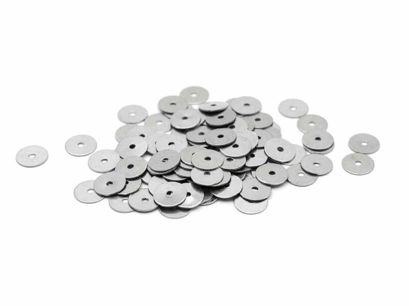 Scheibe aus 316 Edelstahl 0,3 mm stark 6 mm Durchmesser 100 Stück