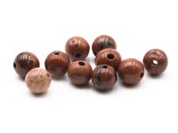 Perlen aus Jaspis in rot 6 mm 10 Stück